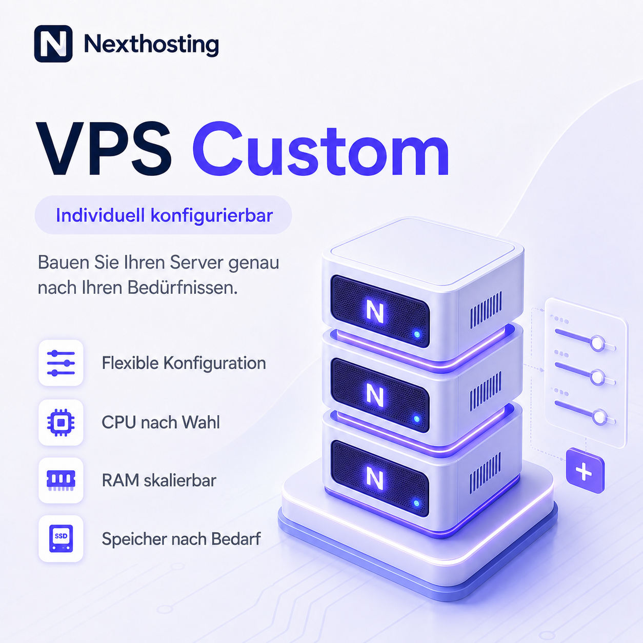 VPS Custom von Nexthosting – individuell konfigurierbarer VPS Server